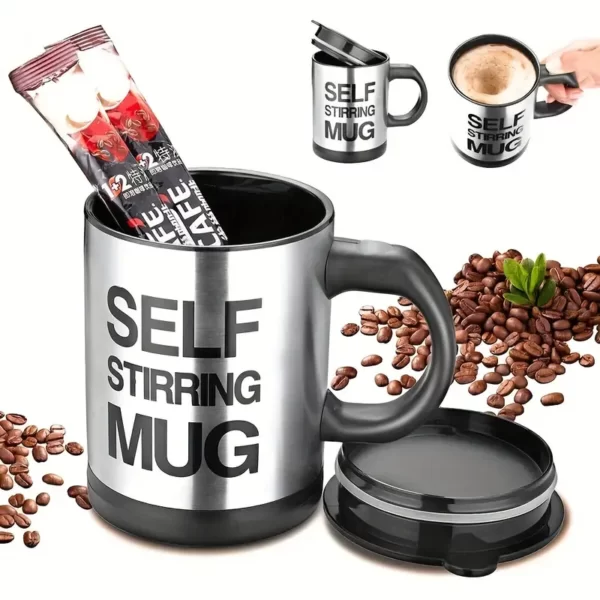 Self Stirring Mug, Stainless Steel Electronic Coffee Cup