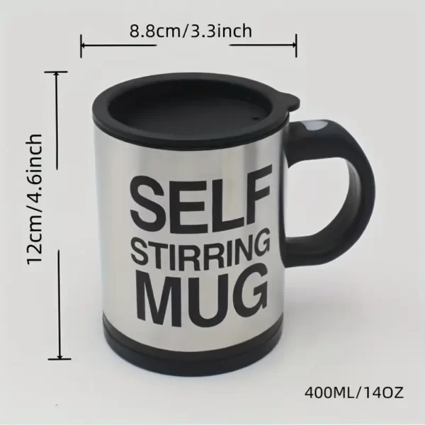 Self Stirring Mug, Stainless Steel Electronic Coffee Cup - Image 3