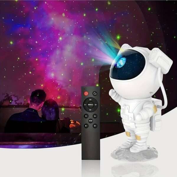 astronaut star and nebula projector