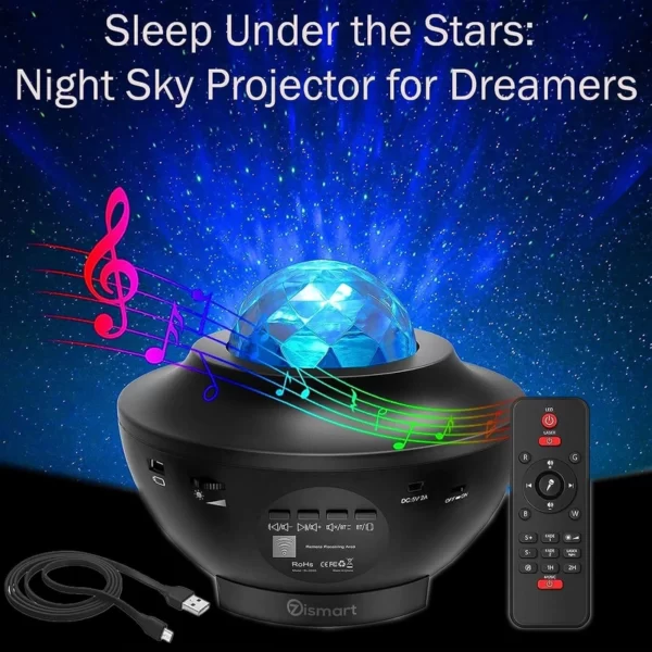 Galaxy Projector Star Projector with Bluetooth Music - Image 3